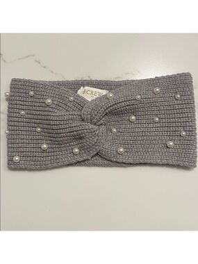 J Crew Knit Pearl Gray Headband Ear Warmer